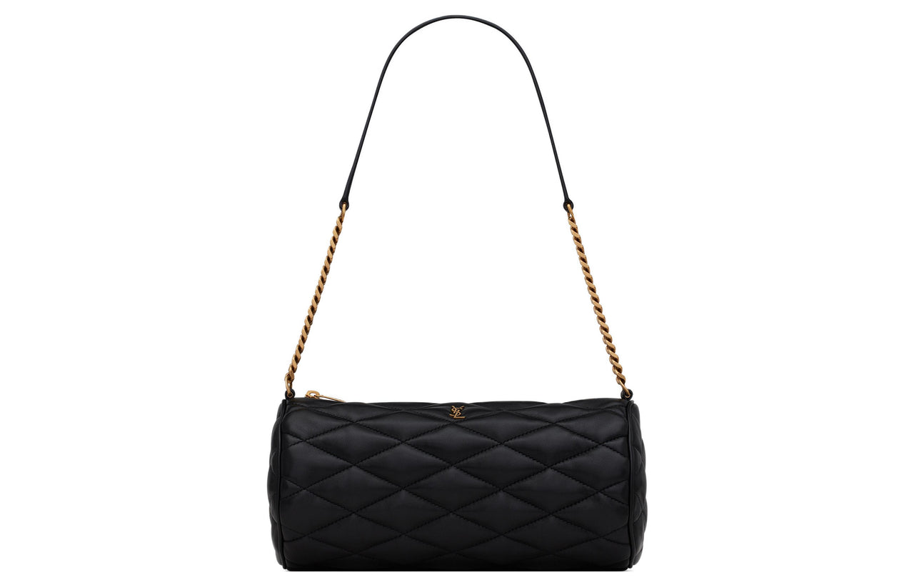 SAINT LAURENT Sheepskin Cylinder Bag Shoulder Bag Handbag Shoulder Bag Women's Black