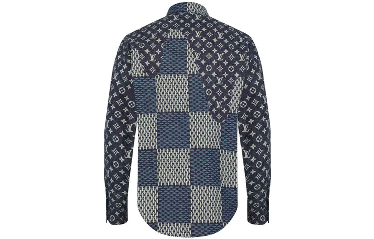 LOUIS VUITTON X Nigo Mngm Waves Giant Damier Flannel Shirt