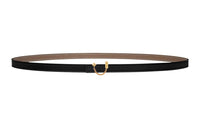 HERMES Leather Belts Unisex Black