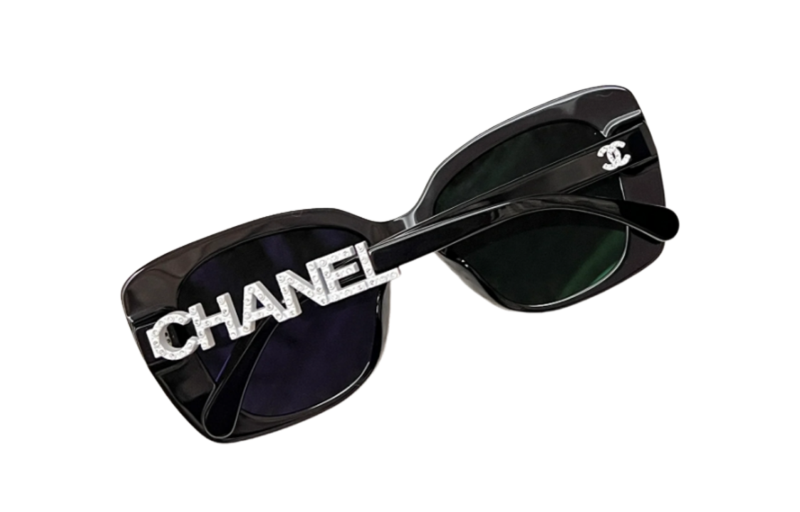 CHANEL Plate Frame Square Sunglasses Unisex