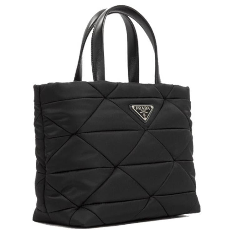 PRADA Nylon Fabric Tote Bag, Shopping Bag, Shoulder Bag Women's Black