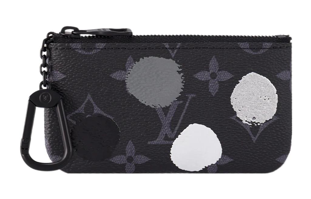 LOUIS VUITTON X Yayoi Kusama Pochette Cle Monogram Eclipse Black/Silver