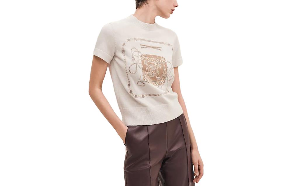 HERMES Crop Tops Women's Ivory