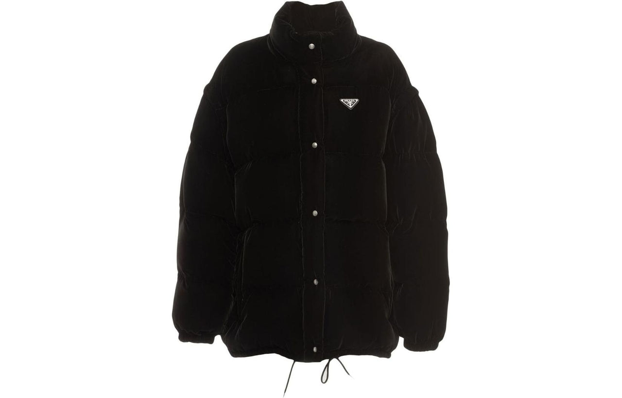 PRADA Convertible Velvet Down Jacket