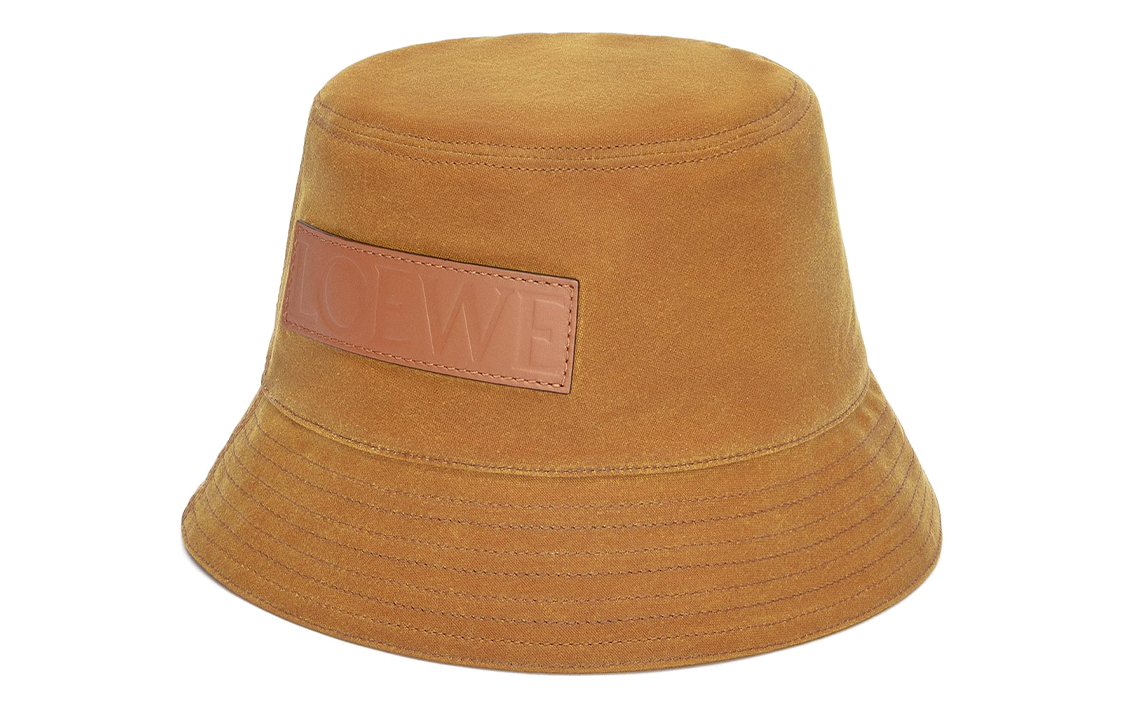 LOEWE Cotton, Canvas, Calfskin Bucket Hats Women's Brown