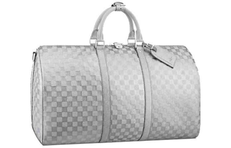 LOUIS VUITTON Keepall 50B Glitter Silver