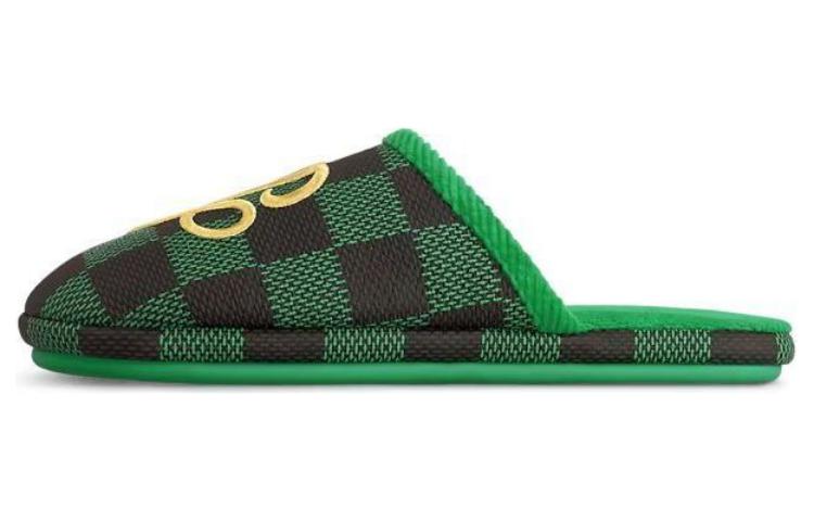 LOUIS VUITTON Lv Palace Slipper Damier Pop Green
