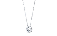 LOUIS VUITTON White Gold Diamond Necklaces Unisex Silver