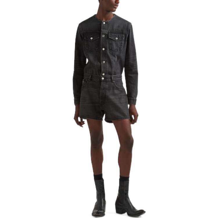PRADA SS23 Denim Shorts Men's Black