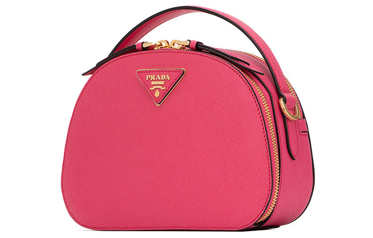 PRADA Saffiano Cow Leather Crossbody Bag Regular Women's Magenta Pink