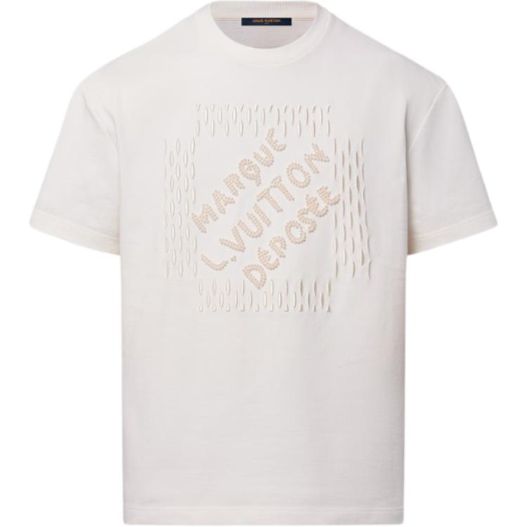 LOUIS VUITTON 1AFVB4 Embroidered Signature Cotton T-Shirt