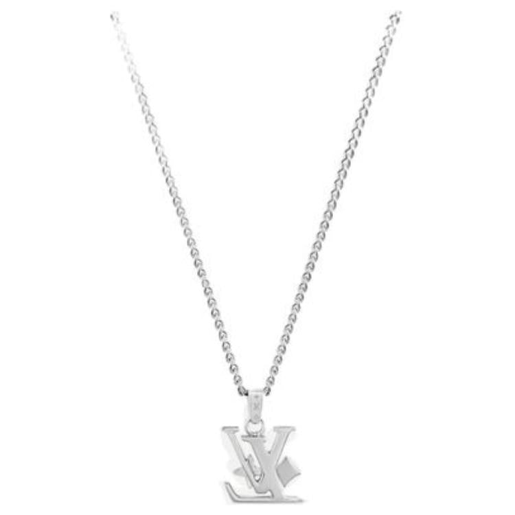 LOUIS VUITTON Stainless Steel Necklaces Men's Silver