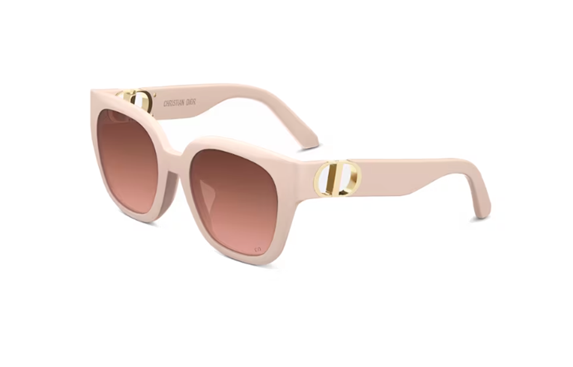 DIOR Acetate Metal Irregular Shape Sunglasses Women's Pink