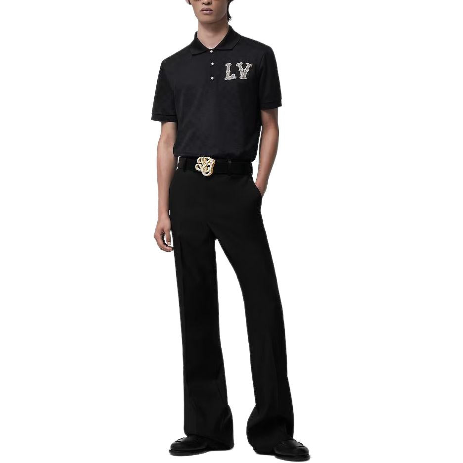 LOUIS VUITTON Cotton Pique Polo With Embroidered Lv Patch