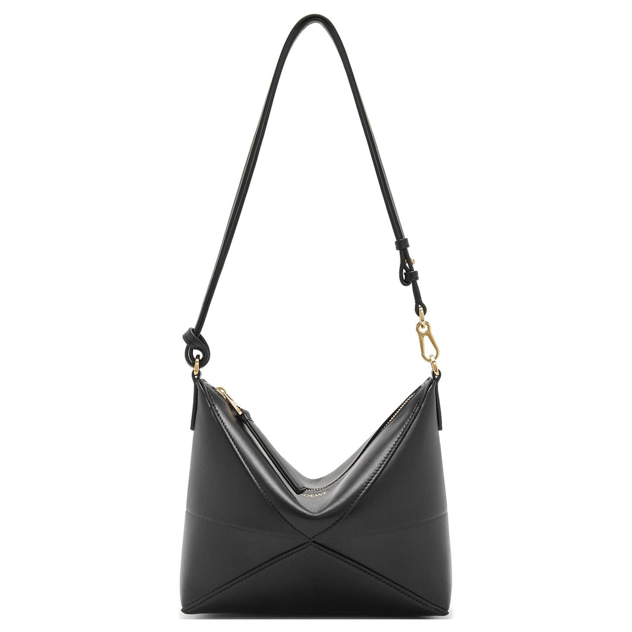 LOEWE Cow Leather Crossbody Handbag Shoulder Bag Women's Black