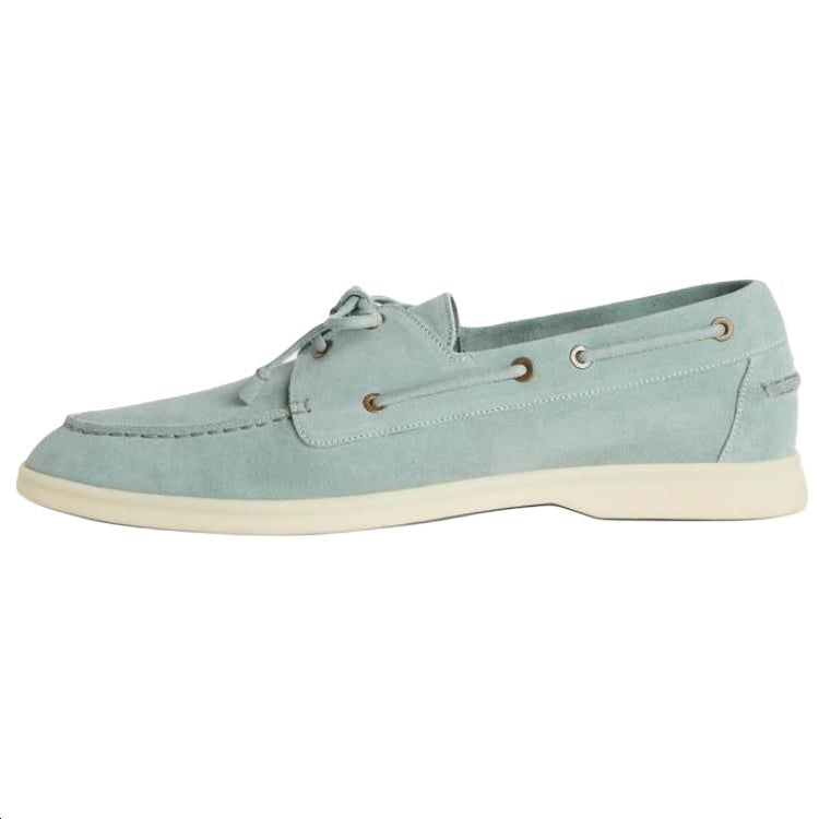 Loro Piana Sea Sail Walk Boat Shoes Men's Light Green
