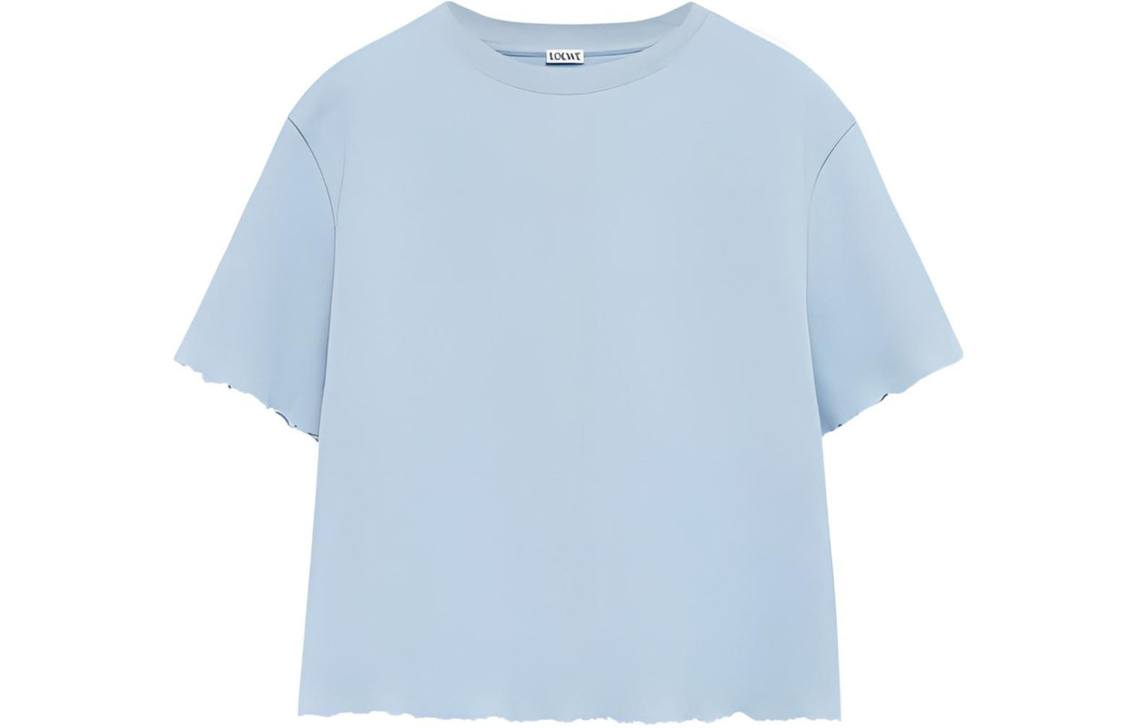 LOEWE SS24 Drop Shoulder Sleeve T Shirt Women's Light Blue
