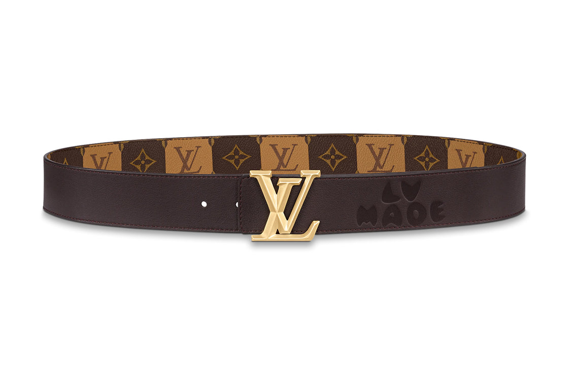 LOUIS VUITTON Lv Pyramide Stripes 40MM Reversible Belt Monogram