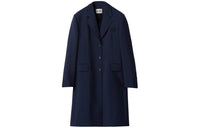 MIU MIU Single Breasted Mohair Coat Women's Marine Blue