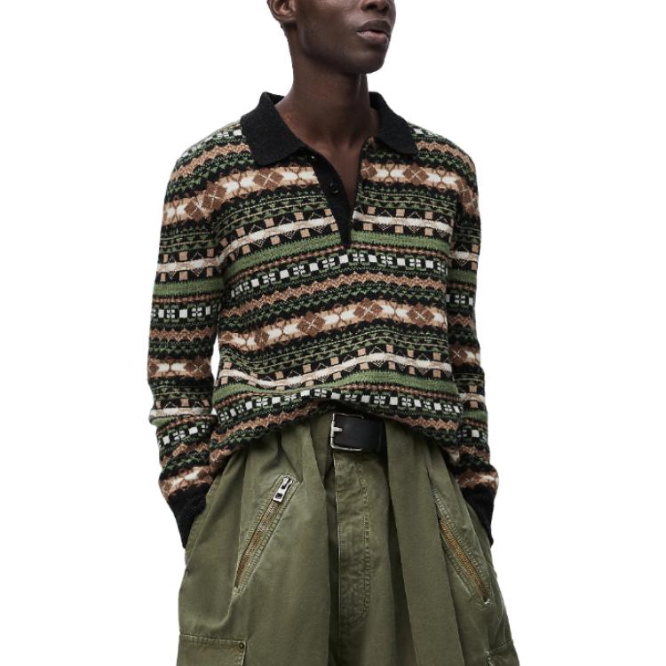 LOEWE Anagram Jacquard Polo Jumper