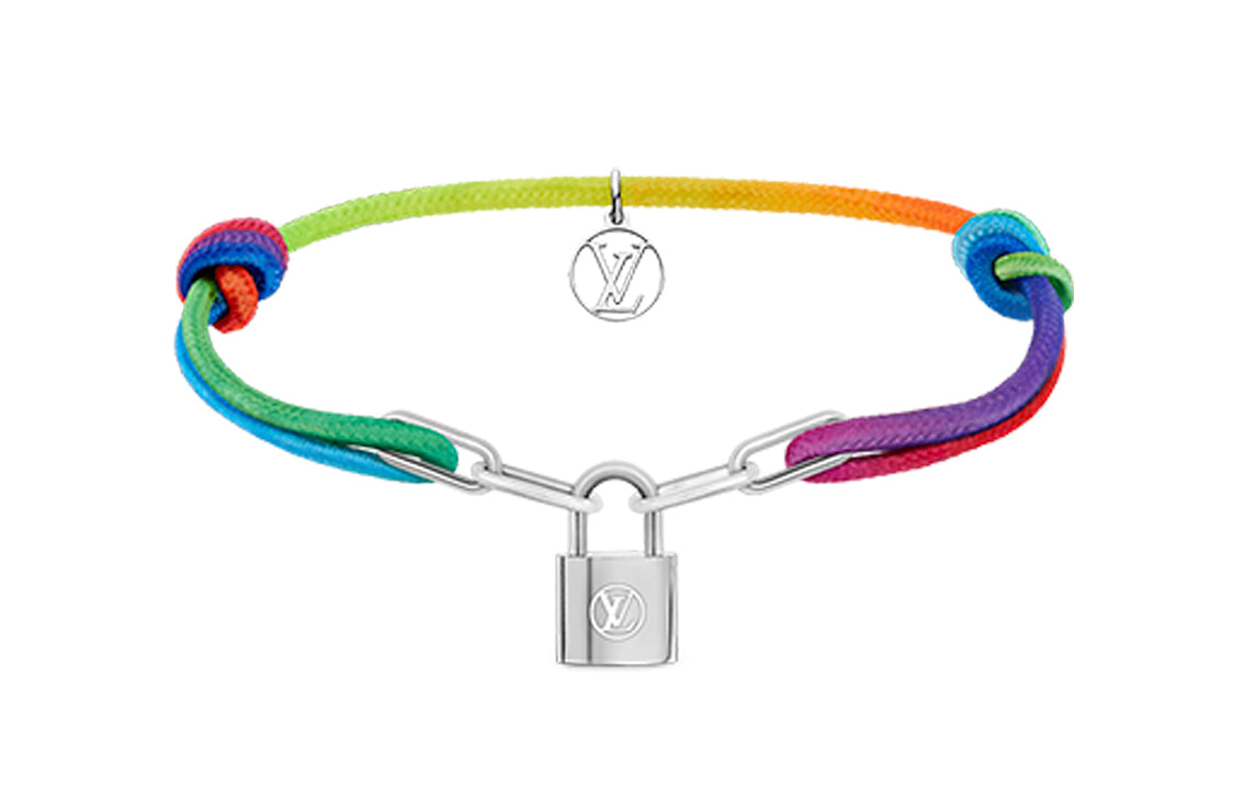 LOUIS VUITTON Q05269 SiLOUIS VUITTONer Lockit X Virgil Abloh Bracelet Natural Titanium