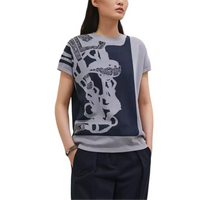 HERMES T Shirt Women's Blue Black