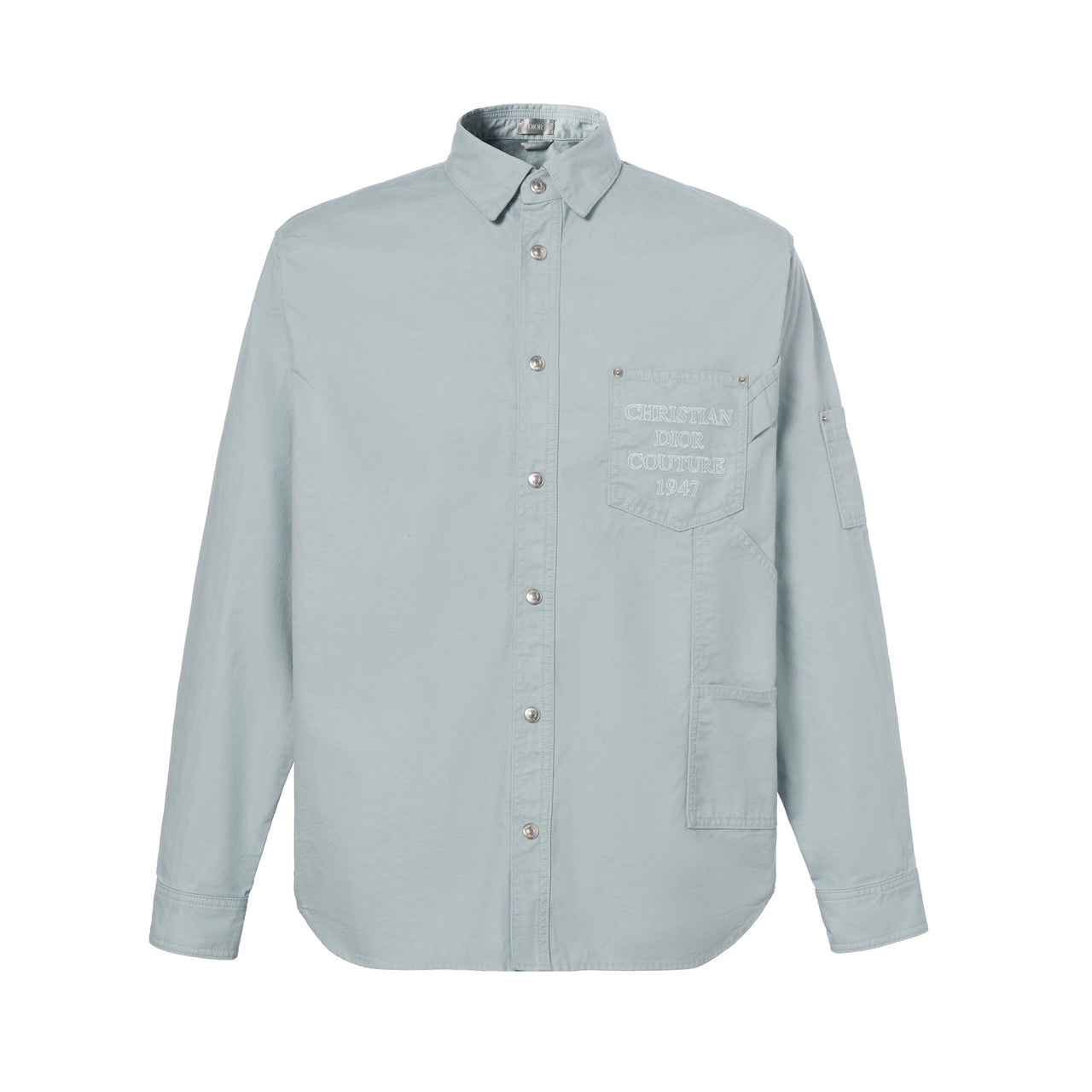 DIOR Logo Embroidered Collared Long-Sleeved Shirt