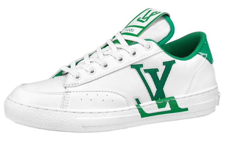 LOUIS VUITTON Charlie Low Top Stylish Skateboarding Shoes Men's White Green