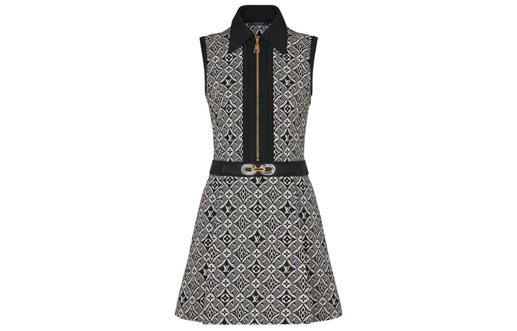 LOUIS VUITTON New Quarterly Products Of LV Sleeveless Dress Women's Black
