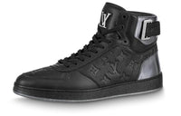 LOUIS VUITTON Rivoli Ankle Sneakers 'Black Monogram With Silver'