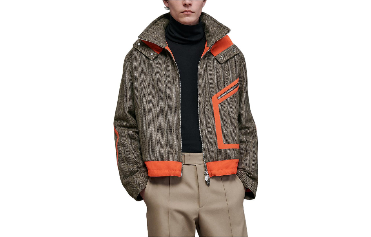 HERMES Jackets & Coats Men's Orange