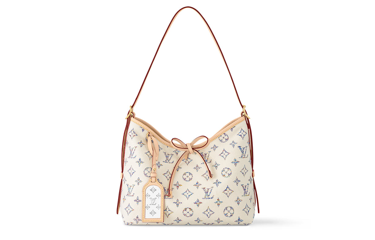 LOUIS VUITTON Carryall Leather Shopping Bag, Portable, One Shoulder Tote Small Size Women's