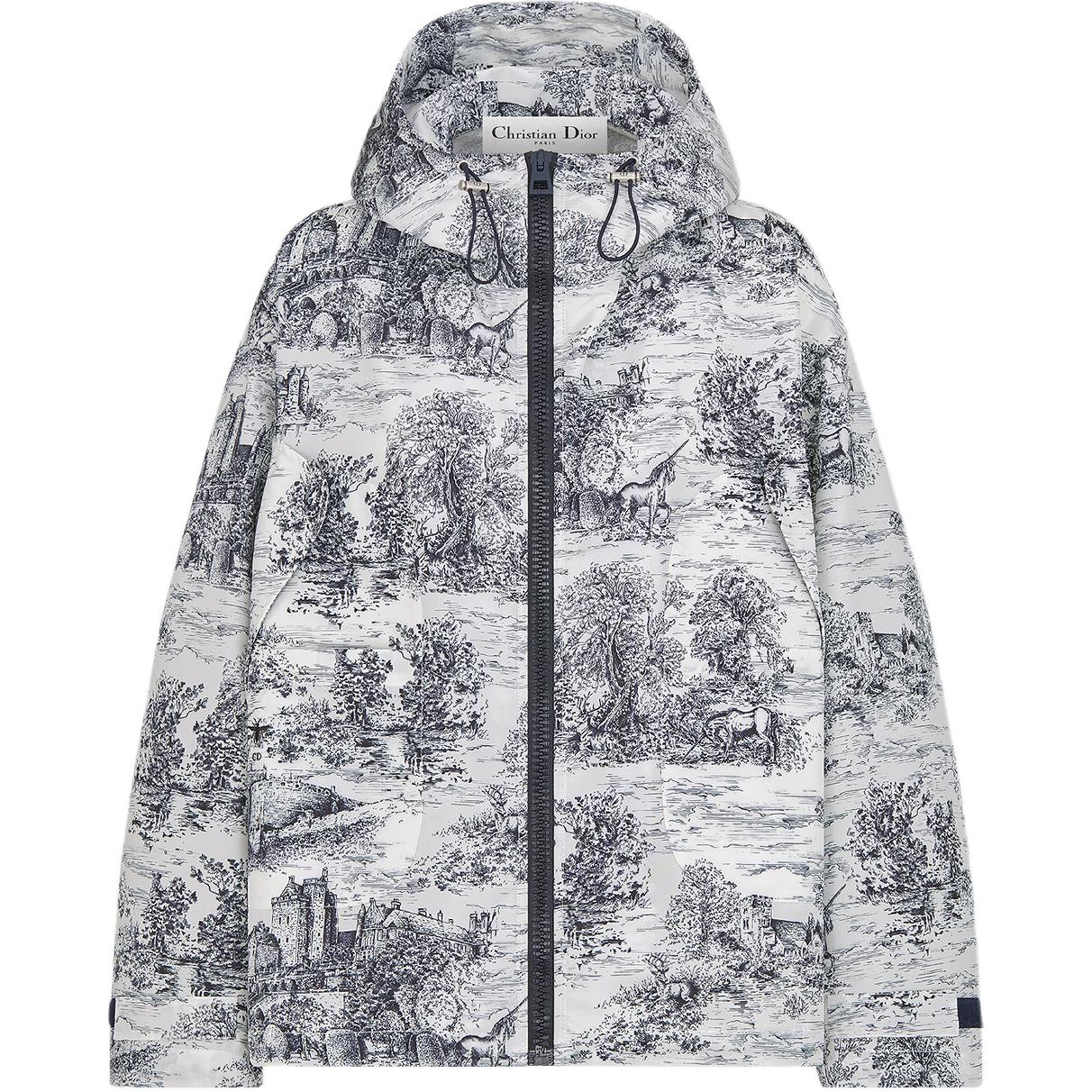 DIOR FW24 Jackets Coats Women's Blue White Mixed Color