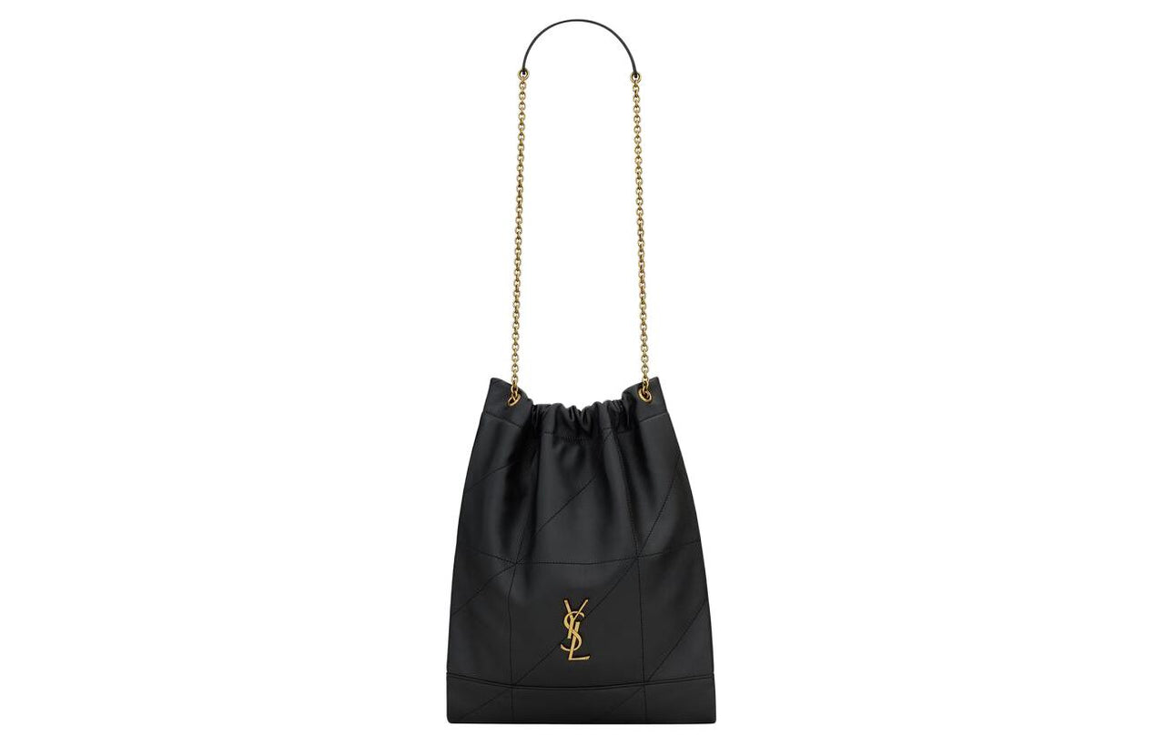 SAINT LAURENT Jamie Lambskin Handbag Shoulder Bag Women's Black