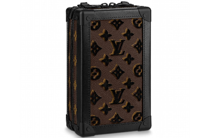 LOUIS VUITTON Vertical Soft Trunk Monogram Tuffetage Black