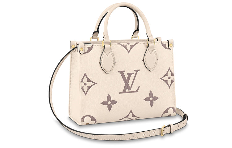LOUIS VUITTON Onthego Pm Creme/Bois De Rose