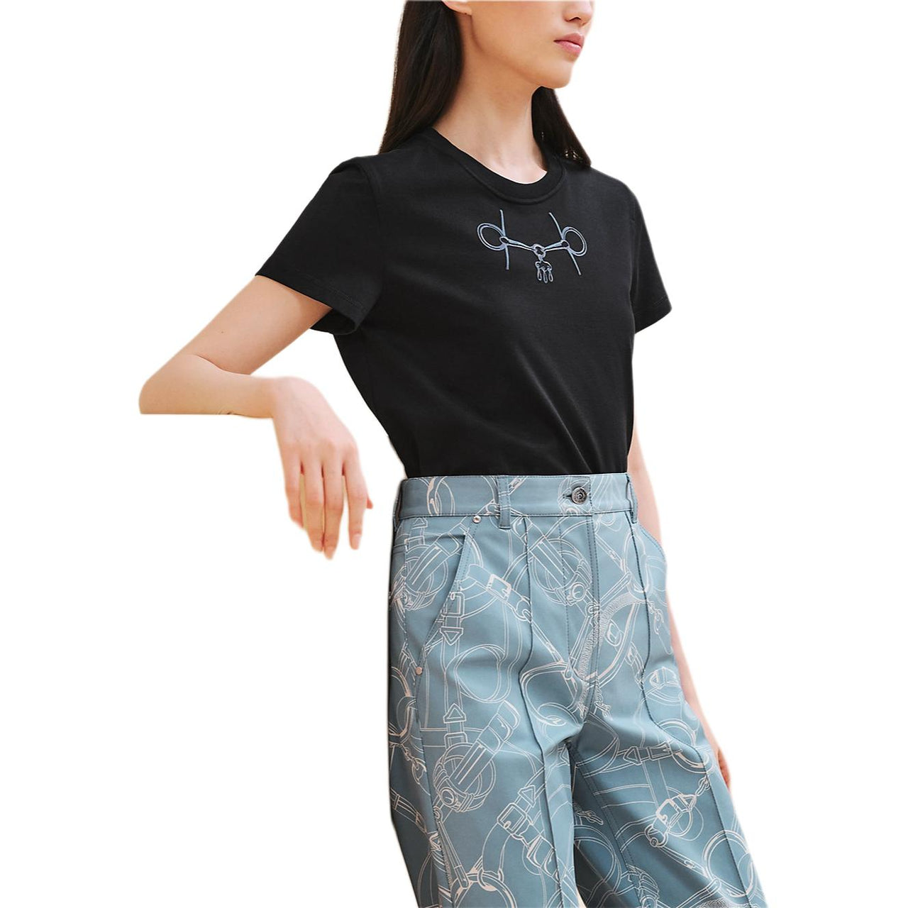 HERMES T-Shirts Women's Black