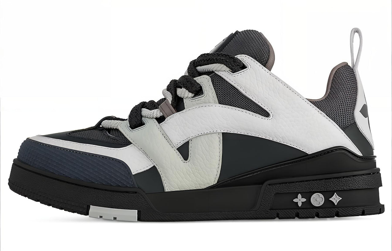 LOUIS VUITTON Low-Top Skateboard Shoes Men's Brown White