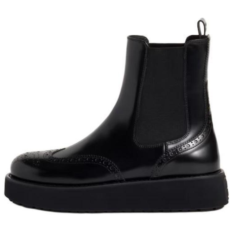MIU MIU Short Chelsea Boots Women's Black