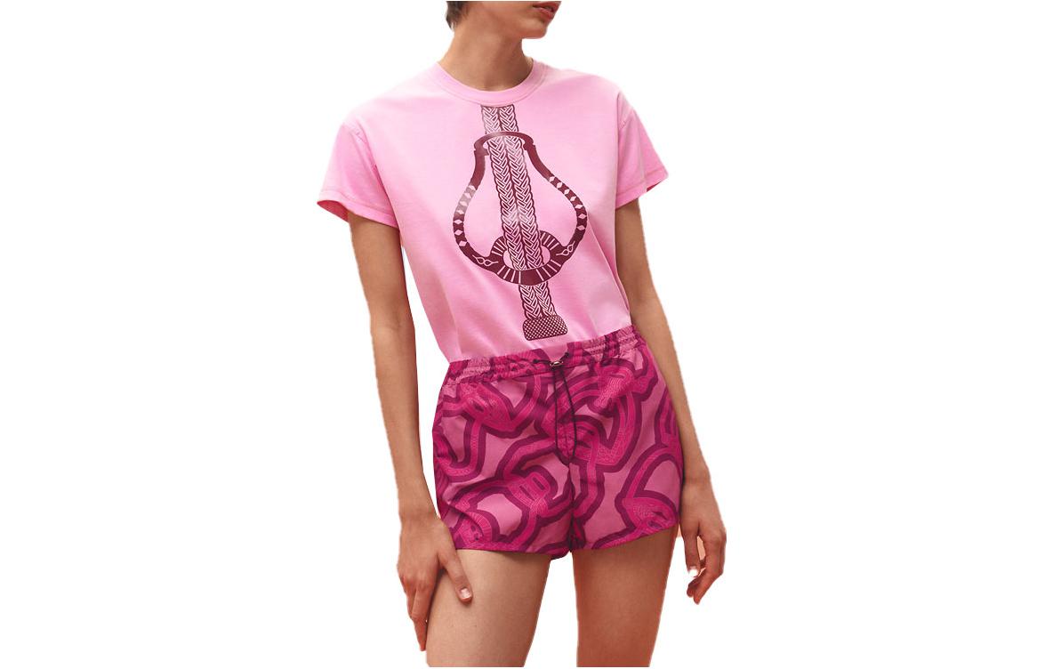 HERMES Casual Shorts Women's Rosewood Cassava Pink