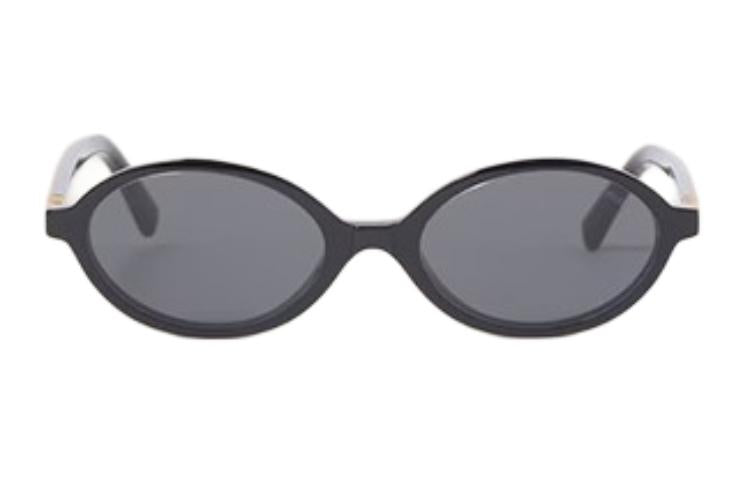 MIU MIU Acetate Irregular Shape Sunglasses Women's Black