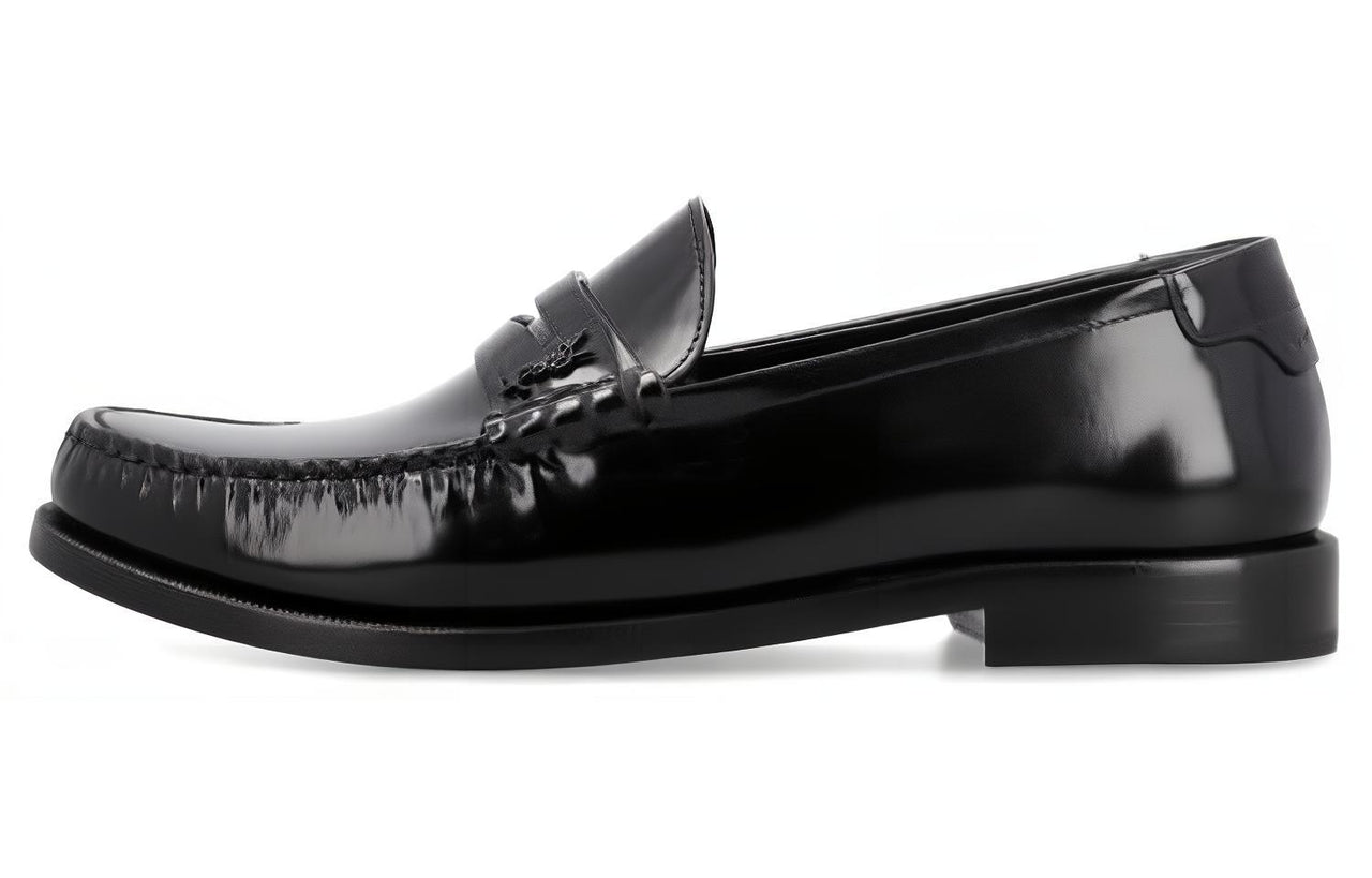 SAINT LAURENT Le Loafer Logo Plaque Slip On Loafers Women's