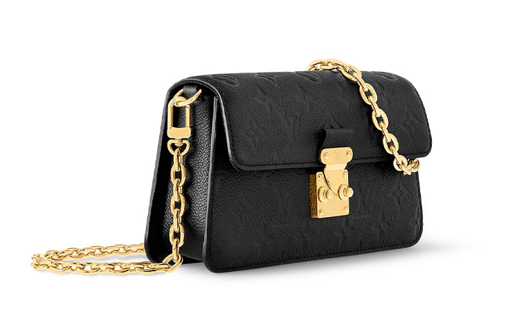 LOUIS VUITTON Cow Leather Crossbody Bag Shoulder Bag Regular Women's Black