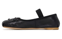 MIU MIU Flat Mary Jane Shoes Women's Black