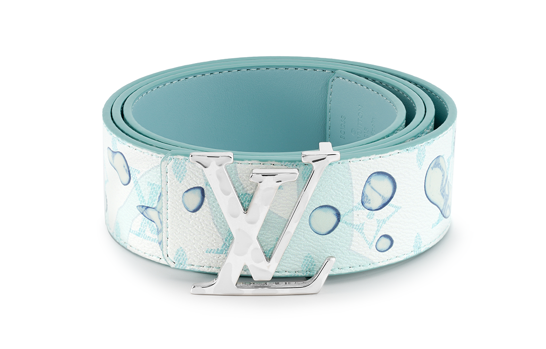 LOUIS VUITTON Cow Leather Belts Unisex Mint Green Width  4cm