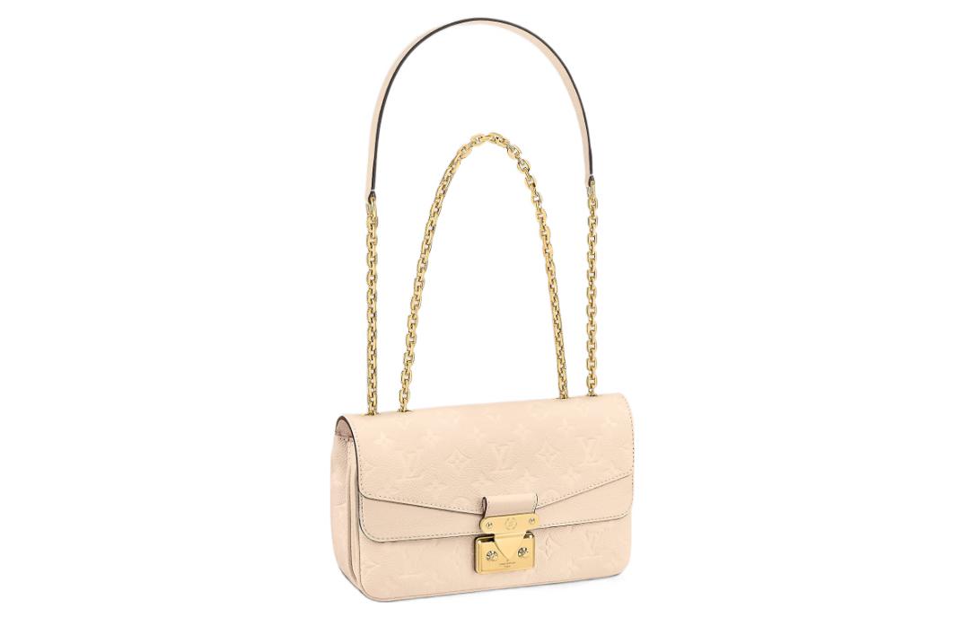 LOUIS VUITTON Marceau Embossed Grain Cow Leather Dionysus Bag Shoulder Bag, Crossbody Bag Regular Women's Milk White
