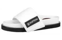 LOUIS VUITTON Slide Slippers Women's White