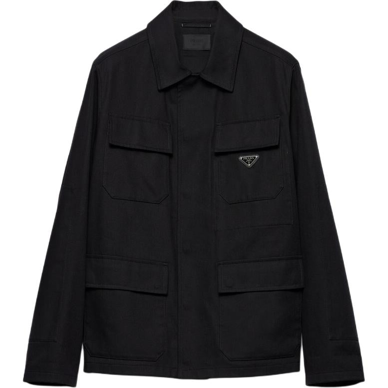 PRADA Triangle Logo Straight Hem Jacket