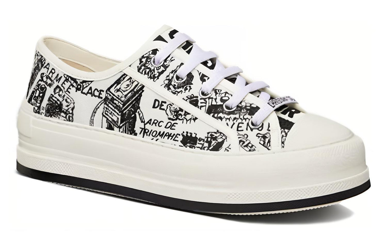 DIOR Walk'n'Dior Platform Shoes Stylish Skateboarding Shoes Women's White