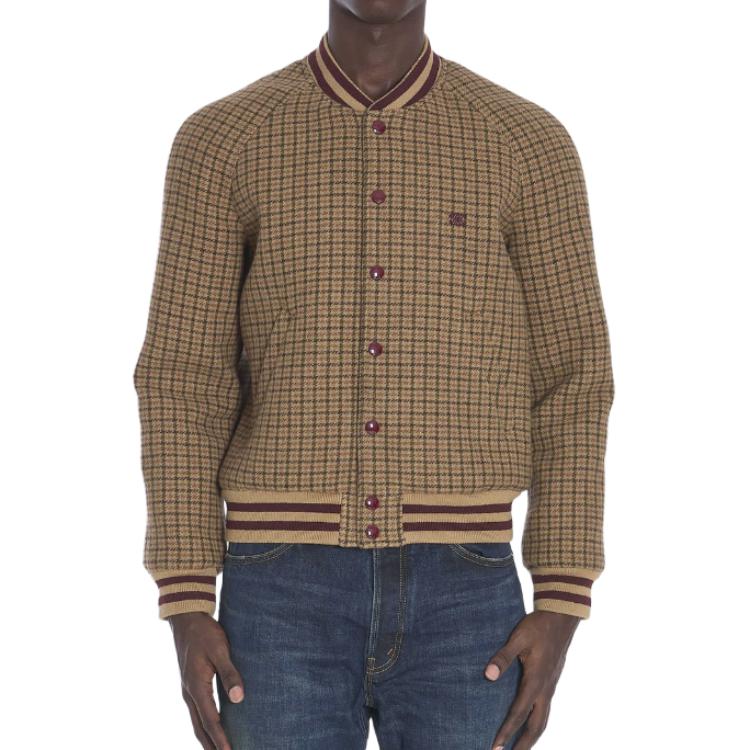 CELINE Triomphe Teddy Jacket In Houndstooth Wool